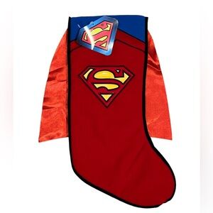 NEW 18” Superman with cape Christmas stocking